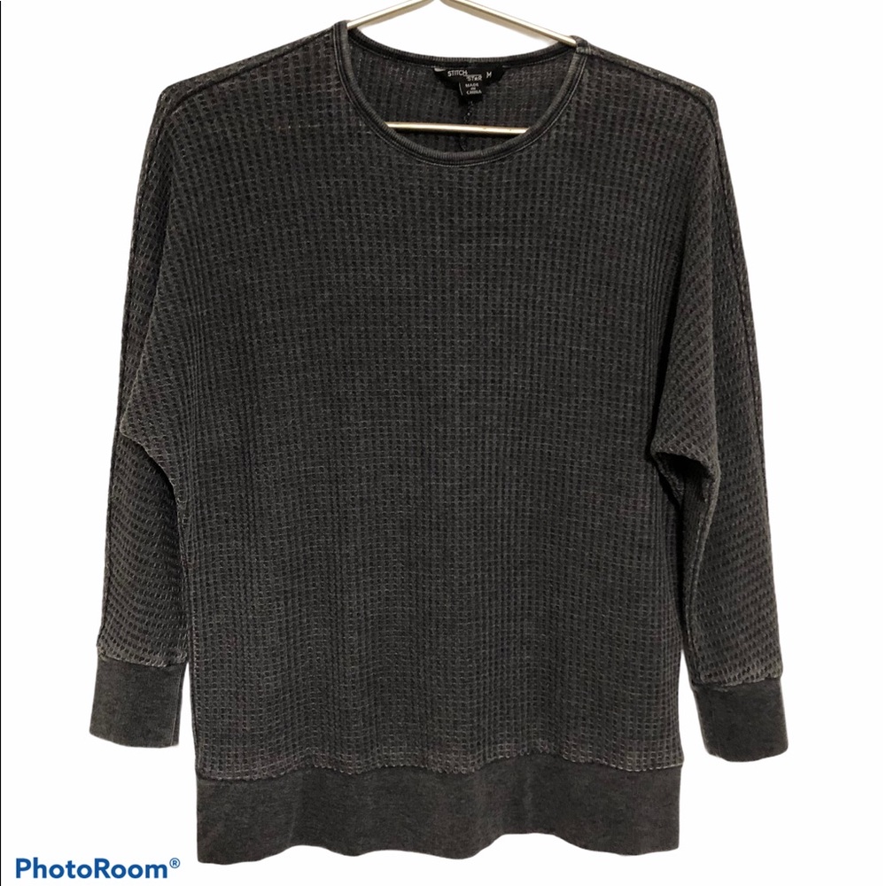 Stitch Star Distressed Long Sleeve Top Size M
